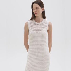 Theory Natialee Mezmorize Crochet Knit Mini Summer Dress White Medium